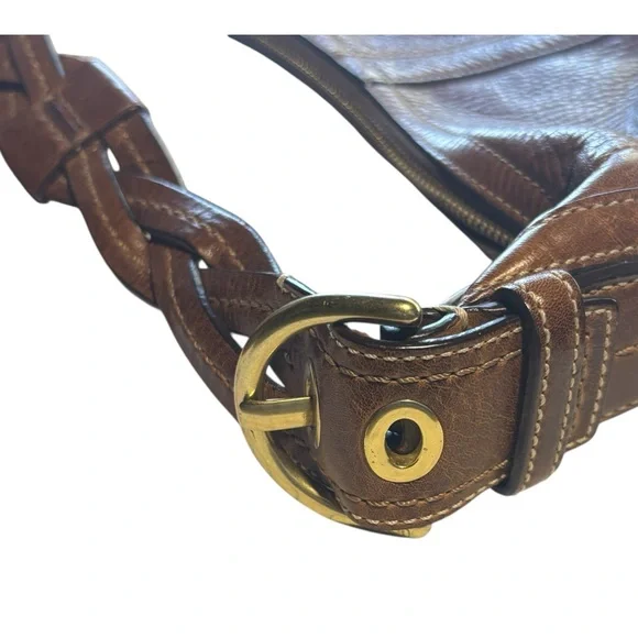 Vintage Coach Y2K Shoulder Bag Brown Leather 10042 Soho Handbag Purse - Picture 3 of 10